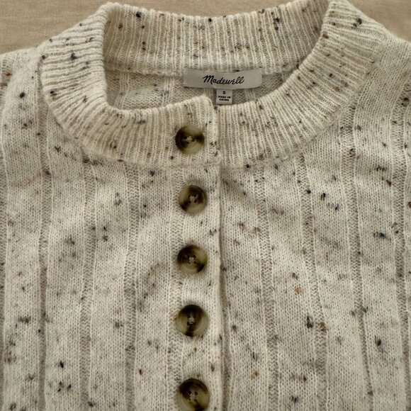 Madewell Donegal Bowden Henley Sweater in Donegal Snow - Picture 5 of 5